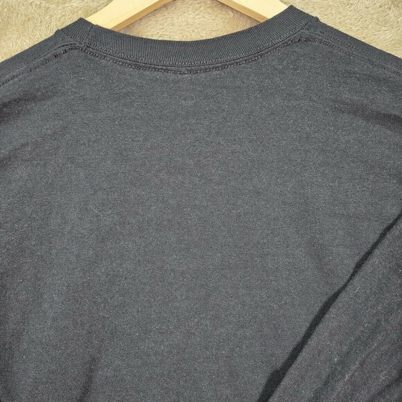 Spencers T-Shirt Men's Size L Black Floral Chill Vibes Only Long Sleeve Graphics - Picture 9 of 10